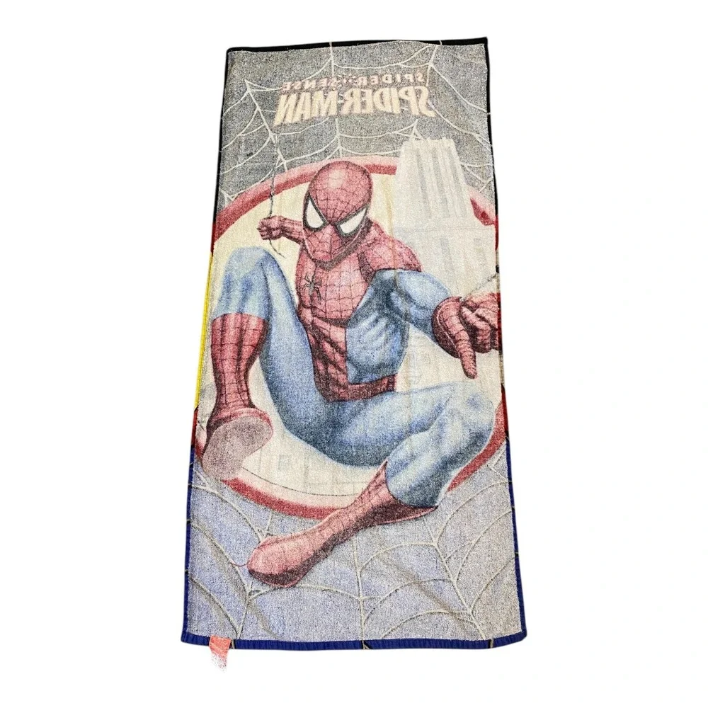 Vintage Spiderman Kids Bath Pool Beach Towel Y2K‎ Marvel 100% Cotton, 53 x 25 in